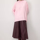 Maglione basic a collo alto in maglia rosa