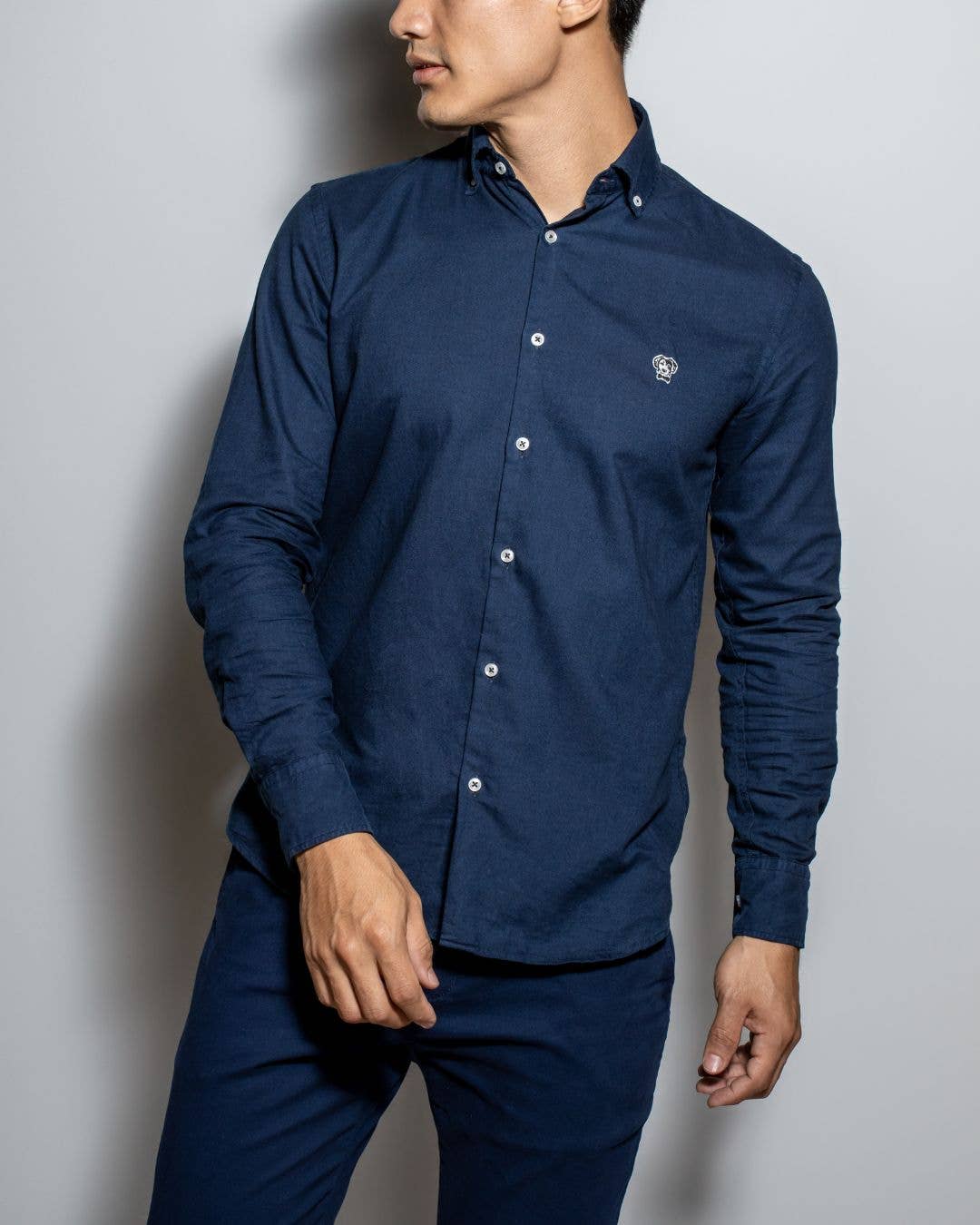 Camicia Oxford blu antimacchia