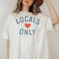 T-shirt oversize grafica “Locals Only” in cotone