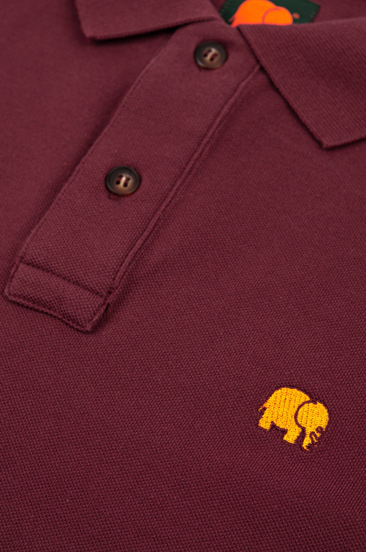 Polo Essential in Cotone Biologico Bordeaux