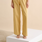 Pantaloni wide leg Clutch in cotone stretch