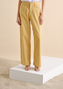 Pantaloni wide leg Clutch in cotone stretch