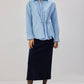 Camicia in popeline con accessori in metallo
