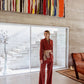 Blazer in bombazine color ruggine