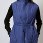 Gilet trapuntato con zip e coulisse