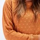Maglia girocollo con micro cuori e dettagli lurex