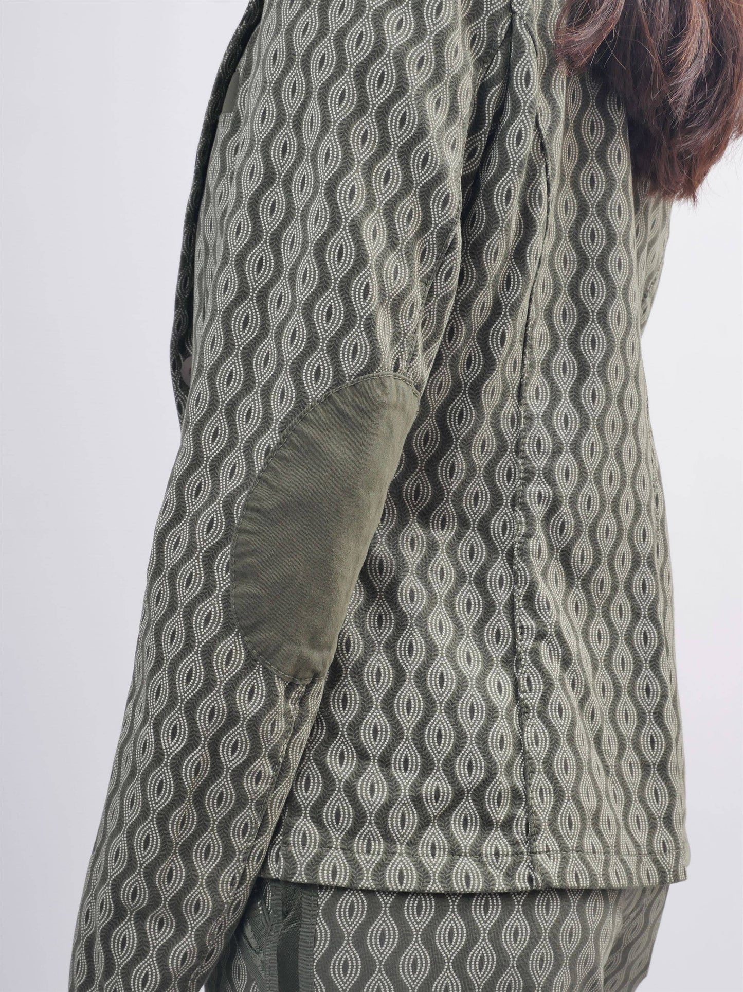 Blazer stretch con motivo geometrico
