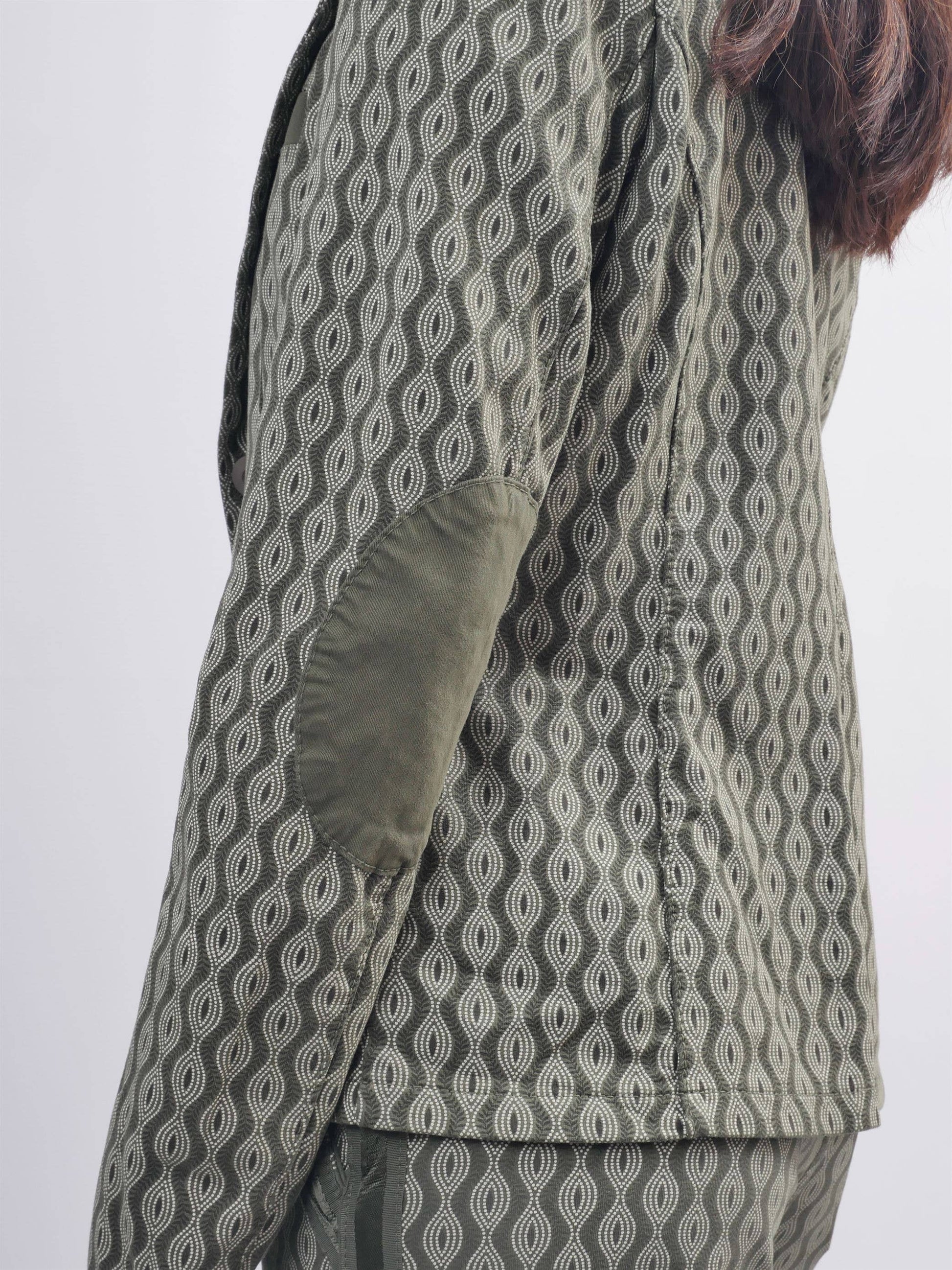 Blazer stretch con motivo geometrico