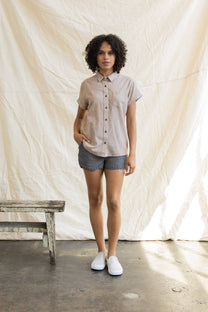 Camicia Bea in chambray ruggine