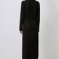 Abito in maglia nero con bottoni dorati