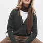 Cardigan in maglia strutturata con scollo a V