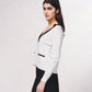Maglione a maglia fine con scollo a V e tasche