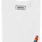 T-shirt bianca con pappagallo ricamato in cotone biologico GOTS