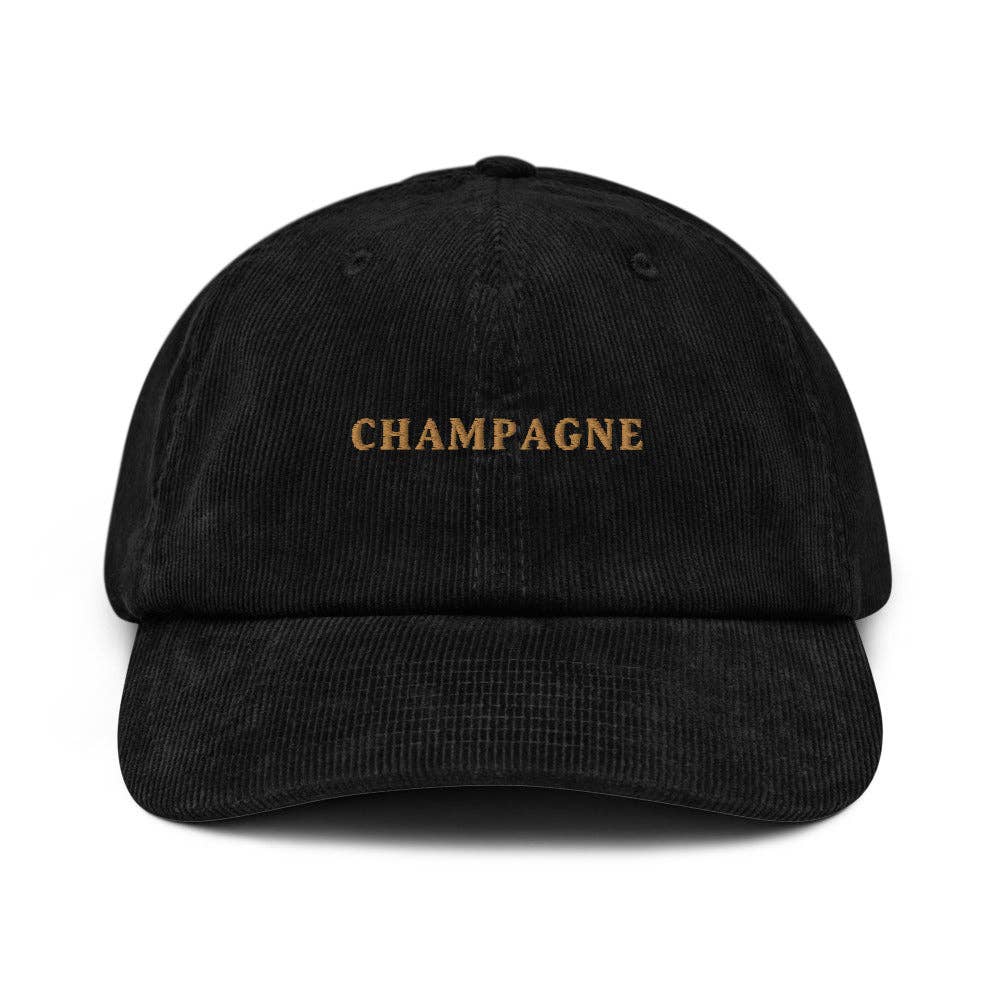 Cappellino dad hat in ciniglia con ricamo “Champagne”