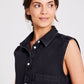 Gilet in denim Rita nero