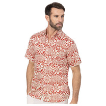 Camicia estiva a maniche corte in voile di cotone
