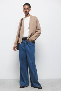 Cardigan in maglia con scollo a V