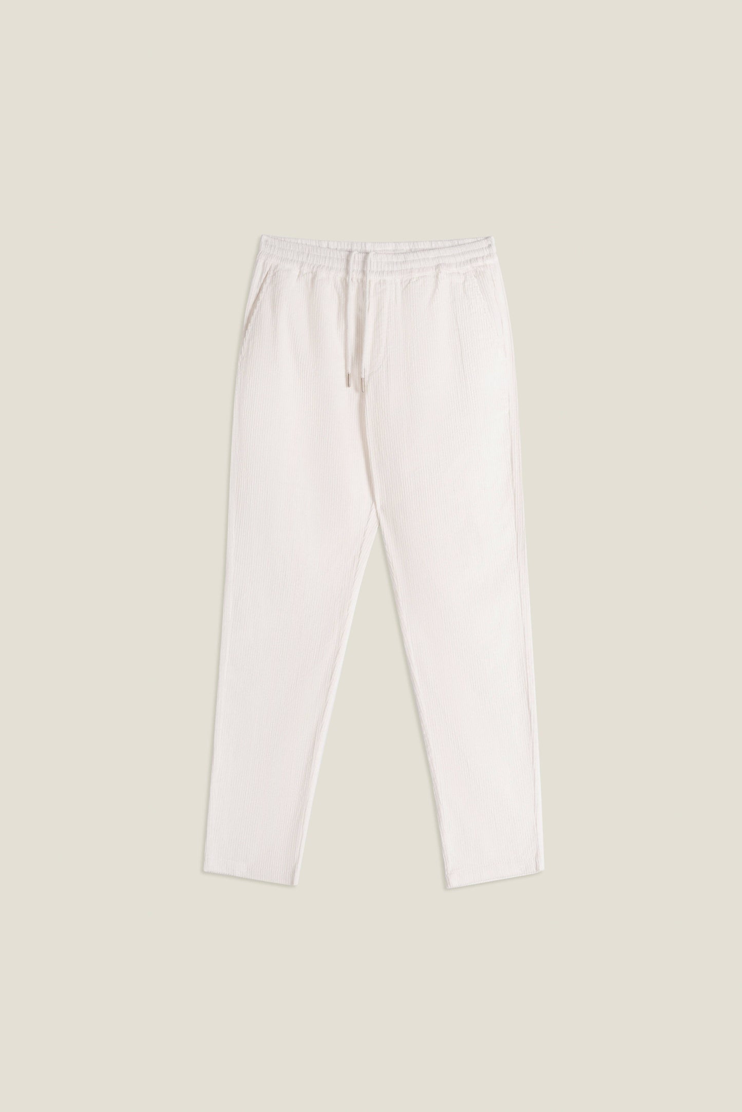 Pantaloni in velluto a coste bianchi unisex