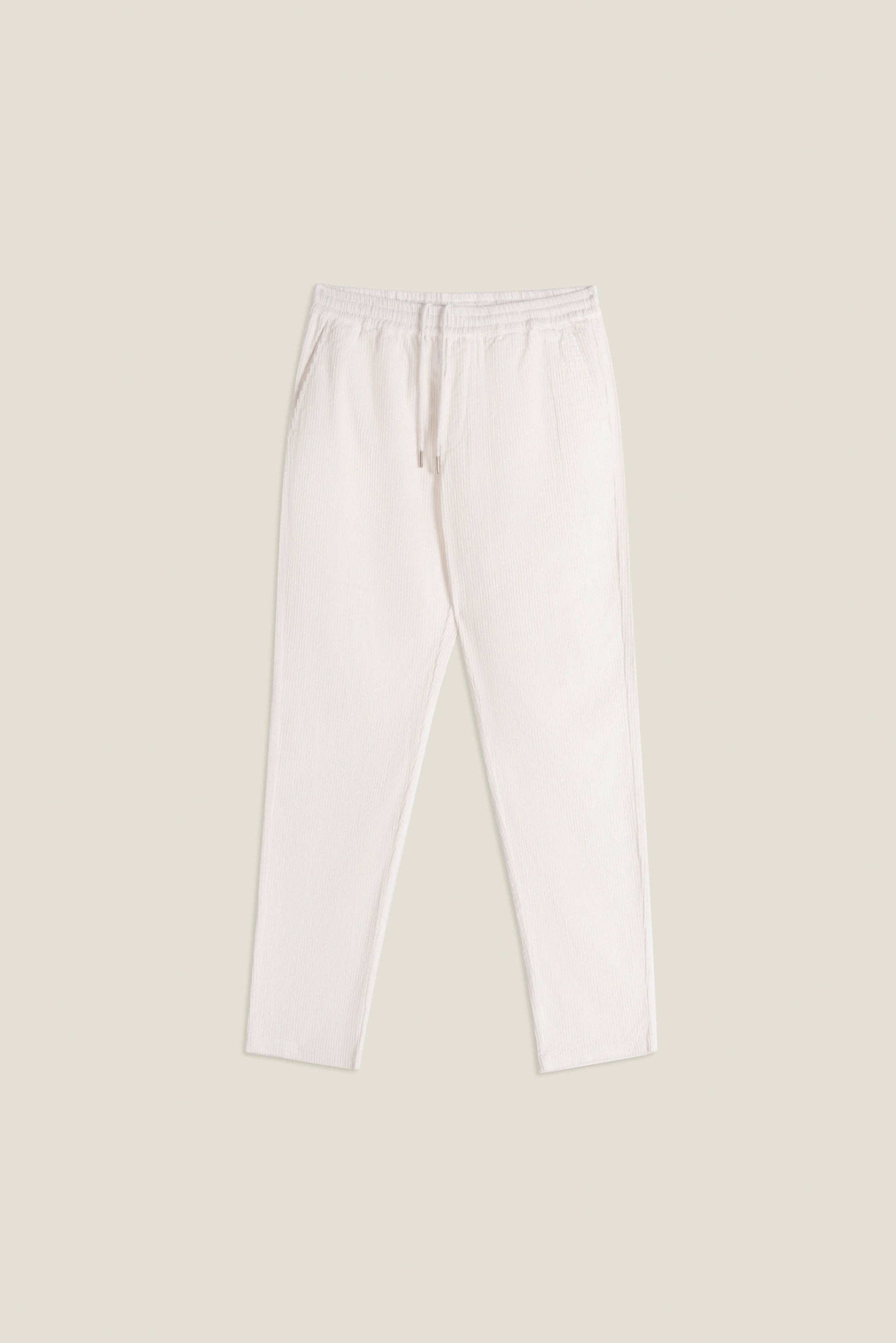 Pantaloni in velluto a coste bianchi unisex