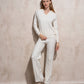 Maglione con cappuccio jacquard da donna
