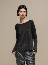 Maglione in maglia lurex da donna