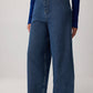 Pantaloni in denim a gamba dritta con orlo grezzo
