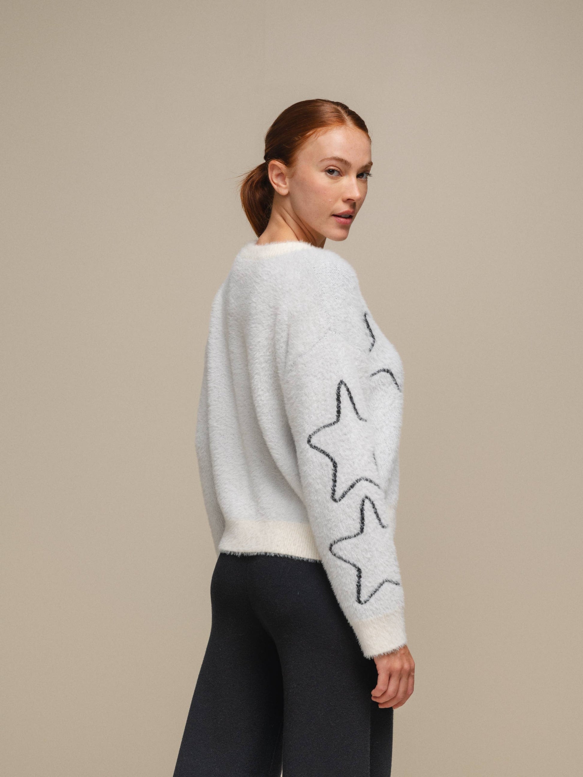 Maglione in maglia morbida con stelle