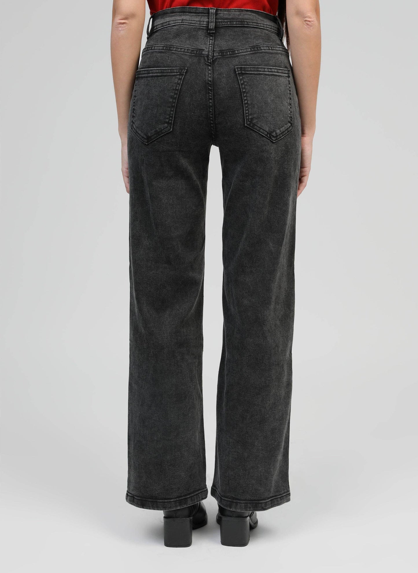 Jeans Party grigio a vita alta