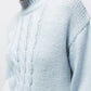 Maglione in maglia strutturata a trecce con collo alto