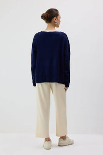 Maglia con colletto a contrasto