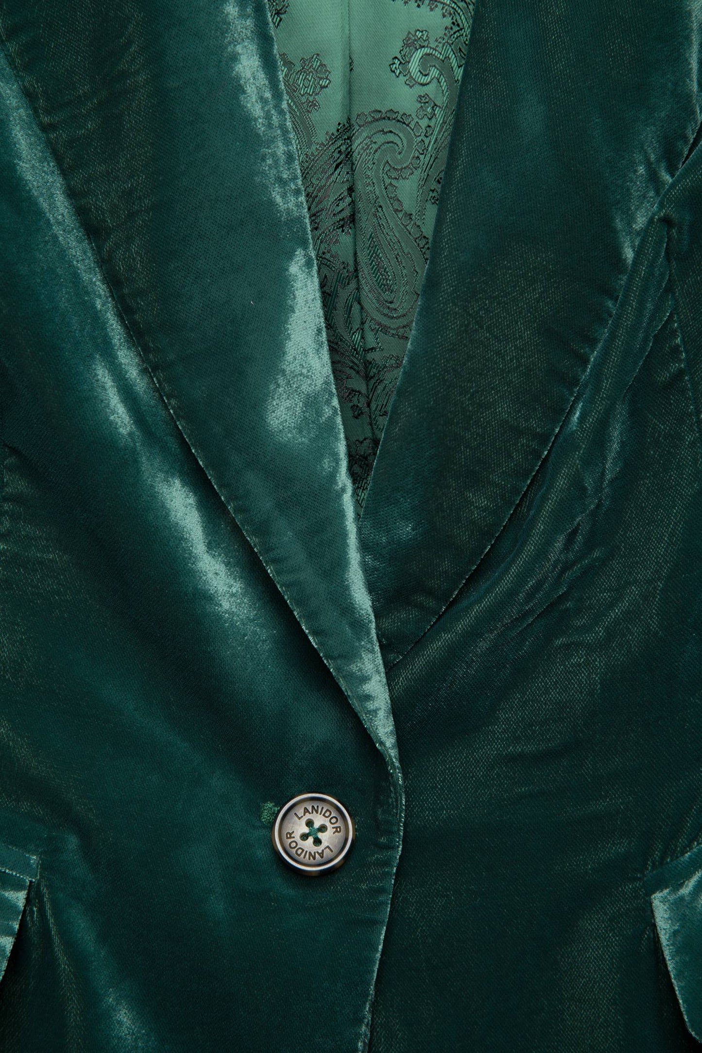 Blazer effetto velluto verde