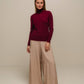 Maglione dolcevita da donna in maglia morbida