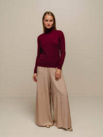 Maglione dolcevita da donna in maglia morbida