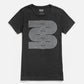 T-shirt donna Side Winder nera con stampa grafica