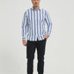 Camicia uomo a righe comfort blu