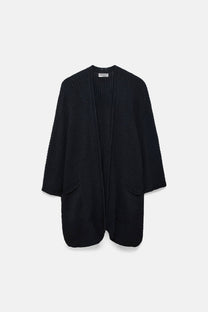 Mantella cardigan in maglia con tasche