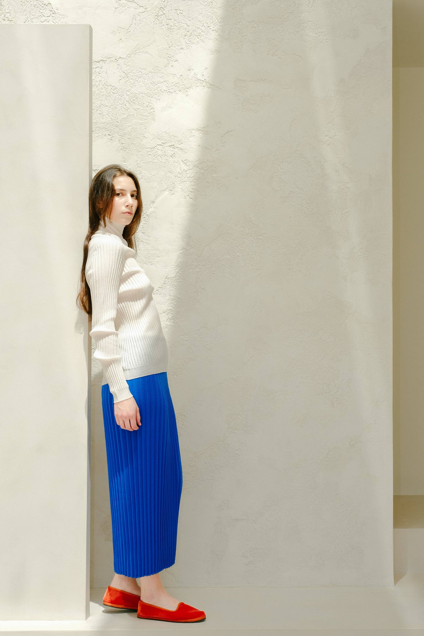 Dolcevita a coste in lana merino extra fine