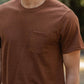 T-shirt riciclata con taschino bronzo