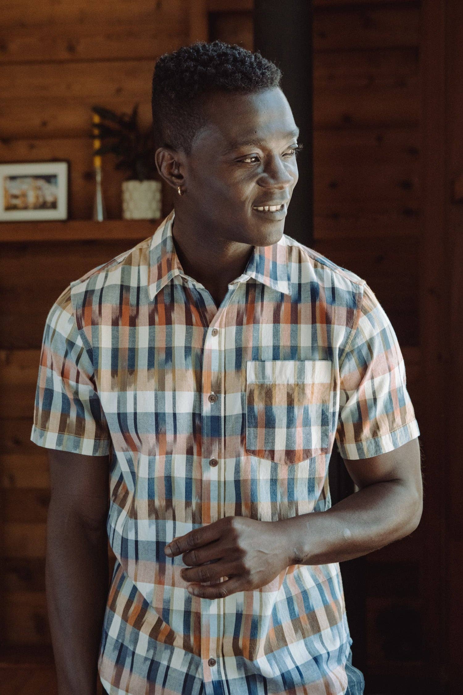 Camicia slim a quadri Aurora Space Dye Harbor