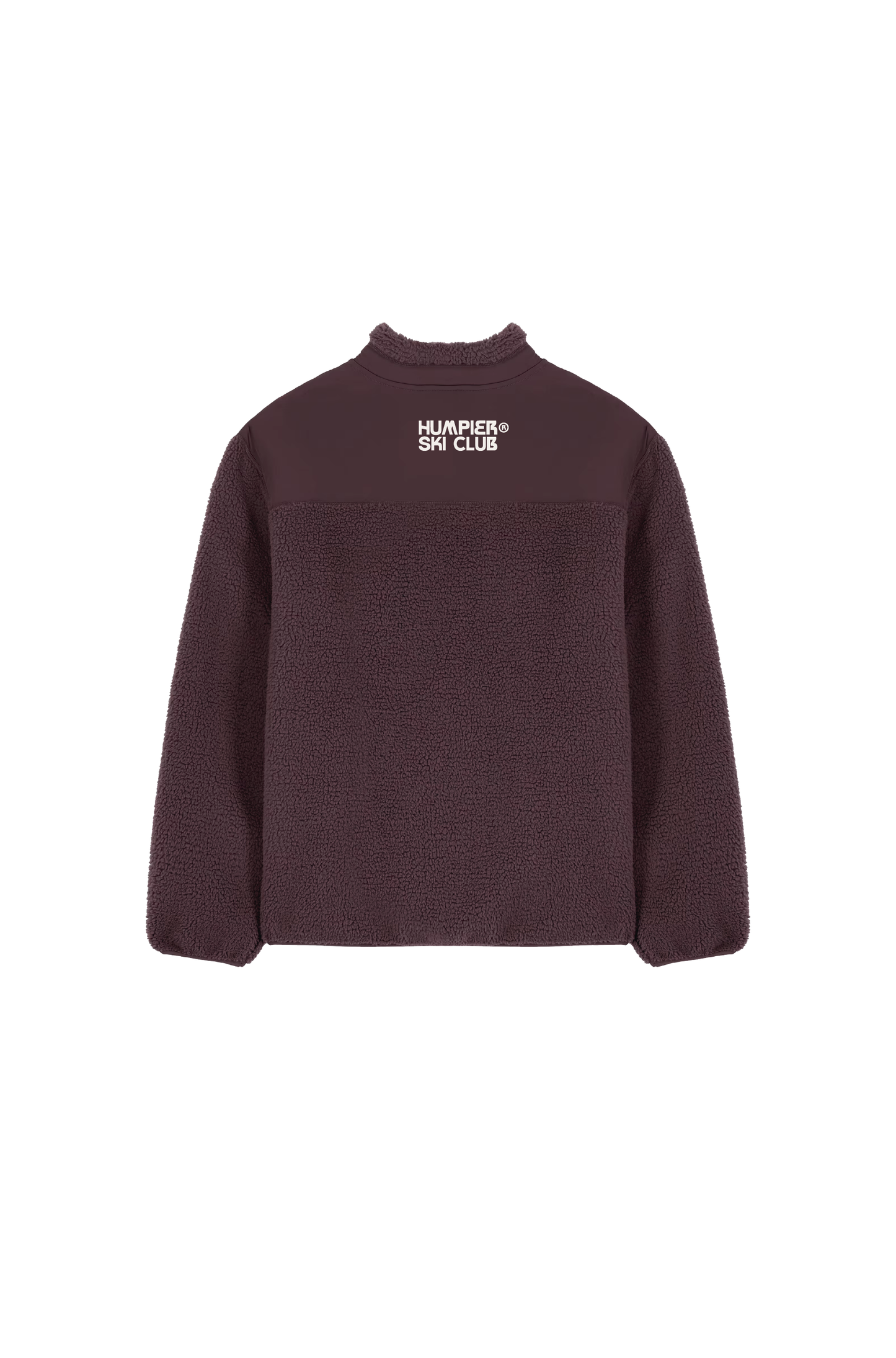 Giacca in pile sherpa rosso-marrone