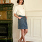 Gonna di jeans Jeannette a taglio dritto con tasche frontali
