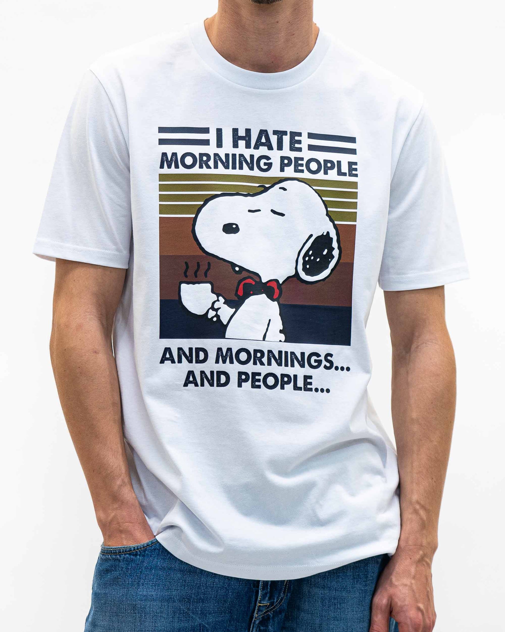 T-shirt grafica “Morning People” divertente