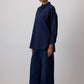 Camicia oversize blu navy a vestibilità comoda