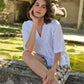 Tunica in lino da donna scollo a V