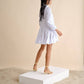 Abito chemisier bianco in cotone stretch