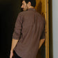 Camicia in flanella marrone Populus