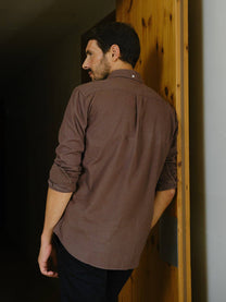 Camicia in flanella marrone Populus