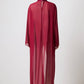 Tunica in chiffon con dettagli in velluto