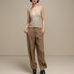 Canotta in maglia lurex versatile con scollo a V