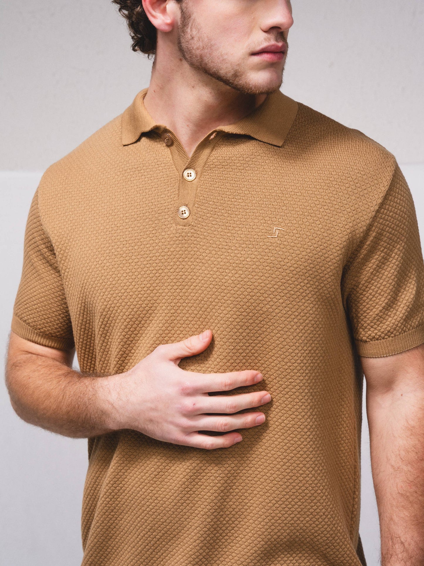 Polo in maglia di cotone a manica corta